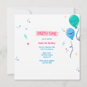 juvenile Birthday Lijst Foto Uitnodiging (Achterkant)