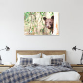 Juvenile Black Beer Portrait, Missoula, Montana Canvas Afdruk (Insitu (Slaapkamer))