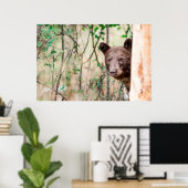 Juvenile Black Beer Portrait, Missoula, Montana Poster (Thuiskantoor)