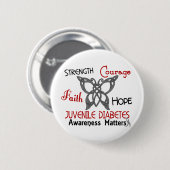 Juvenile Diabetes Celtic Butterfly 3 Ronde Button 5,7 Cm (Voorkant /achterkant)
