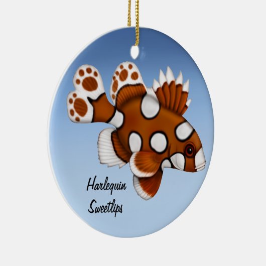 Juvenile Harlequin Sweetlips Ref Fish Ornament (Rechts)