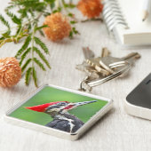 Juvenile pileated Woodpecker Profile Gifts Apparel Sleutelhanger (Zijkant)