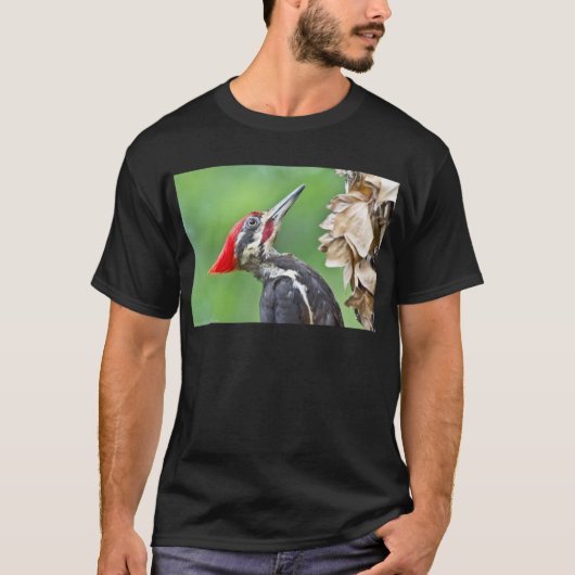 Juvenile pileated Woodpecker Profile Gifts Apparel T-shirt (Voorkant)