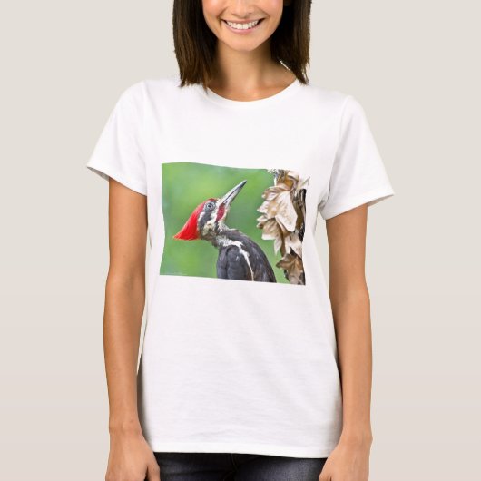 Juvenile pileated Woodpecker Profile Gifts Apparel T-shirt (Voorkant)