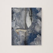 Juvenile Swan in de rivier de Icey Legpuzzel (Verticaal)