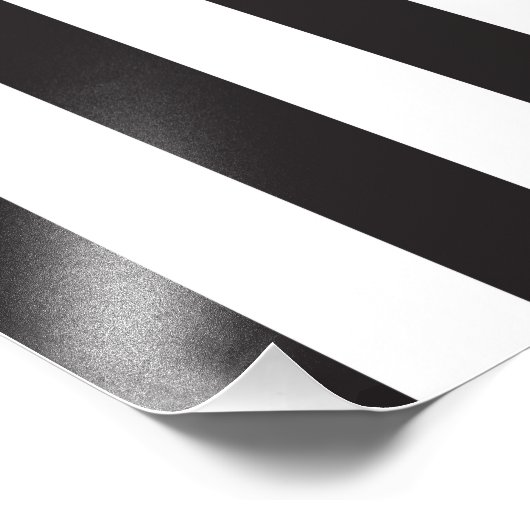 Juventus Torino strepen football club Italië zwart Foto Afdruk (Hoek)