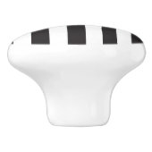 Juventus Torino strepen football club Italië zwart Keramische Knop (Zijkant)