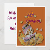 Juvinile gepersonaliseerde Thanksgiving vakantie K Feestdagenkaart (Voorkant / Achterkant)