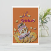 Juvinile gepersonaliseerde Thanksgiving vakantie K Feestdagenkaart (Staand voorkant)