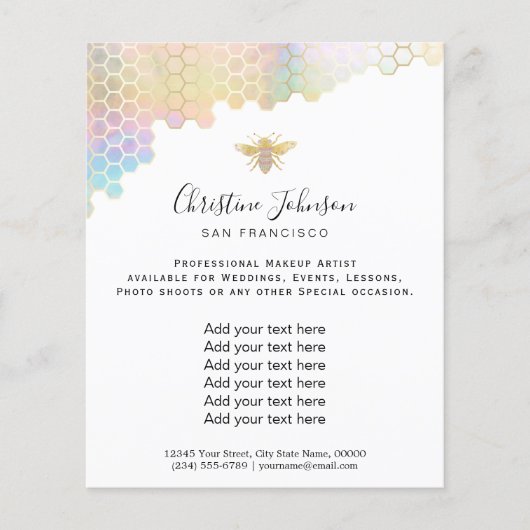 juweel bee pastel honeycomb flyer (Voorkant)