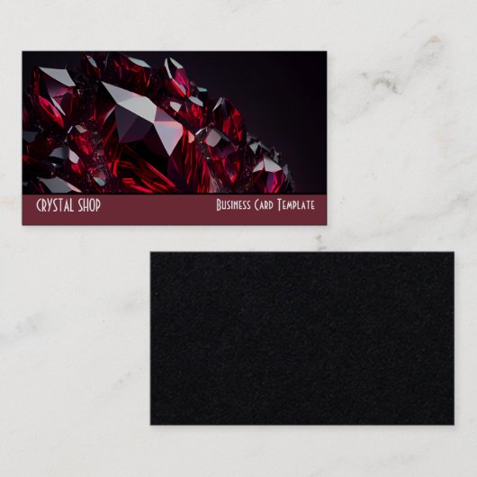 Juweel Edelstenen Rood Ruby Visitekaartje (Voorkant / Achterkant)