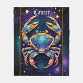 Juweel Galaxy Zodiac Cancer Fleece Deken (Voorkant)