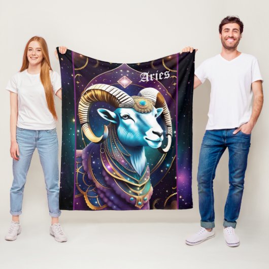 Juweel Galaxy Zodiac Ram Fleece Deken (In situ)