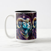 Juweel Galaxy Zodiac Ram Tweekleurige Koffiemok (Links)