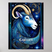 Juweel Galaxy Zodiac Steenbok Poster (Voorkant)