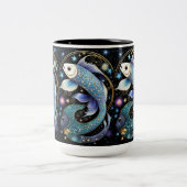 Juweel Galaxy Zodiac Vissen Tweekleurige Koffiemok (Center)