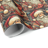 Juweel getint Art Nouveau Santa Cadeaupapier (Rol Hoek)