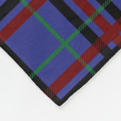 Juweel getinte geruite fleece deken (Hoek)