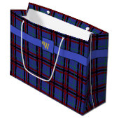 Juweel getinte geruite geschenktas large cadeautasje (Voorkant Gekanteld)