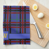Juweel getinte geruite keukenhanddoek (Quarter Fold)