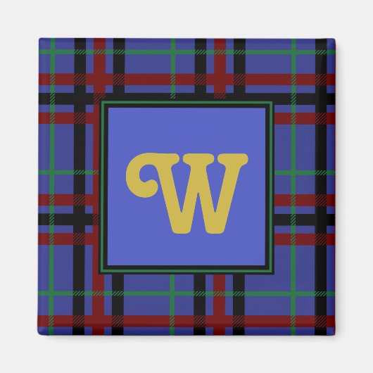 Juweel getinte geruite magneet (Voorkant)