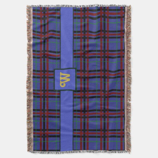 Juweel getinte geruite werpdeken deken (Voorkant Verticaal)