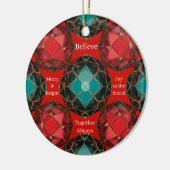 Juweel Kleurenschijf Kerstmis Keramisch Ornament (Links)
