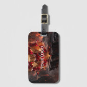 Juweel Kubus op de Vulkanische Afgrond Bagagelabel (Voorkant (verticaal))