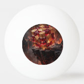 Juweel Kubus op de Vulkanische Afgrond Pingpongbal (Voorkant)