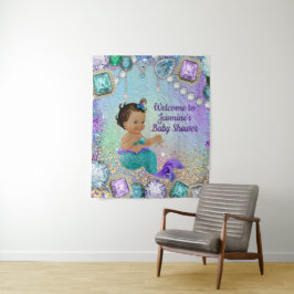 Juweel Mermaid Baby shower Bacdrop Banner Wandkleed