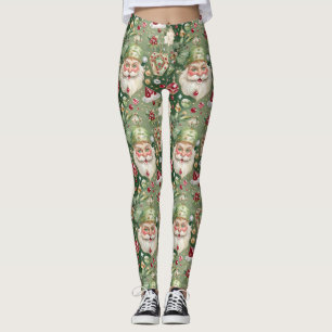 Juweel Santa Salie Groen Robijn Rood Kerstmis Leggings