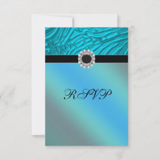 Juweel Teal Blauwe Zebra RSVP Kaartje