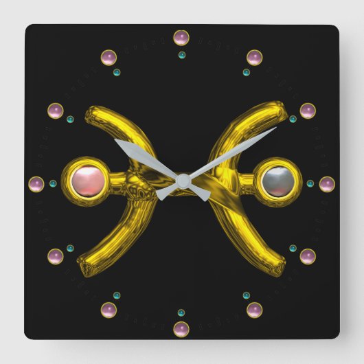 JUWEEL van de VERJAARDAG van de DIERENRIEM van Vierkante Klok (Voorkant)