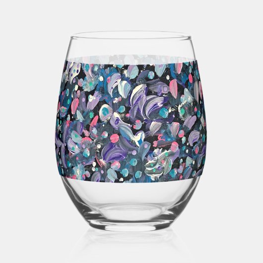 Juweel van het Zee Wijnglas Zonder Voet (Achterkant)