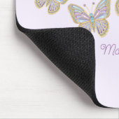 Juweel vlinders Paarse blauw goud Muismat (Hoek)