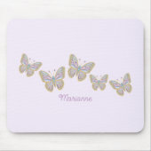 Juweel vlinders Paarse blauw goud Muismat (Voorkant)