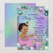 Juweel Zeemeermin Etnisch Roze Zeemeermin Baby sho Kaart (Voorkant / Achterkant)