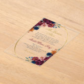 Juweelbloem Spaans Quinceañera Acryl Uitnodigingen (Laagn)