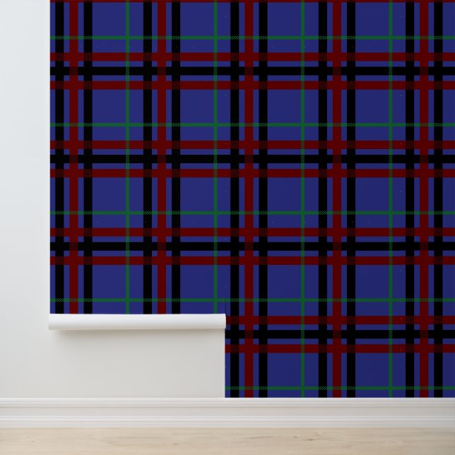 juweelgetint plaid behang (Applicatie)