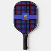 juweelgetint plaid pickleball paddle (Achterkant)
