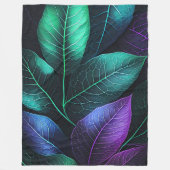 Juweeltint bladeren fleece deken (Voorkant)