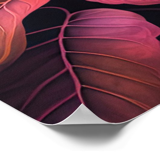 Juweeltint bladeren II Poster (Hoek)