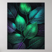 Juweeltint bladeren poster (Voorkant)