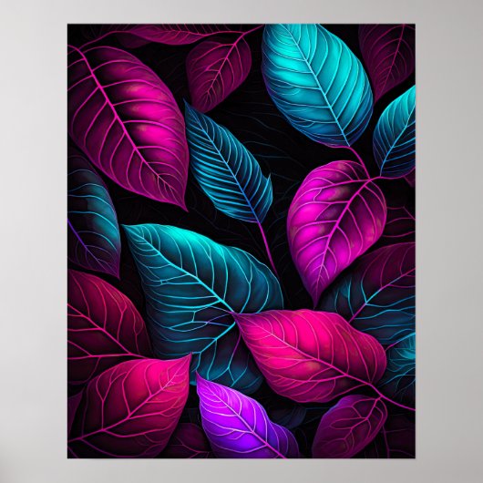 Juweeltint bladeren VII Poster (Voorkant)