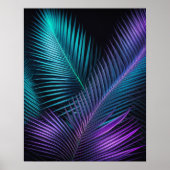 Juweeltint palmbladeren poster (Voorkant)