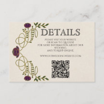 Juweeltoon Art Nouveau Huwelijksdetails Website QR