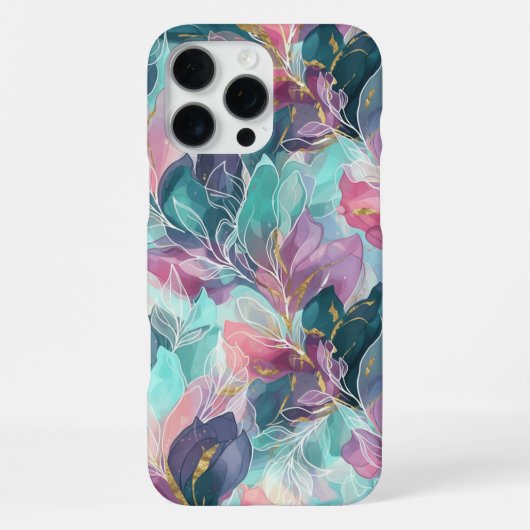 Juweeltoon Bloemmotief iPhone Hoesje (Achterkant)