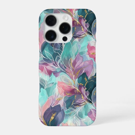 Juweeltoon Bloemmotief iPhone Hoesje (Achterkant)
