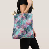 Juweeltoon Bloemmotief Tote Bag (Dichtbij)