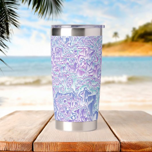 Juweeltoon Glitch Geïsoleerde Drinkbeker (Strand)